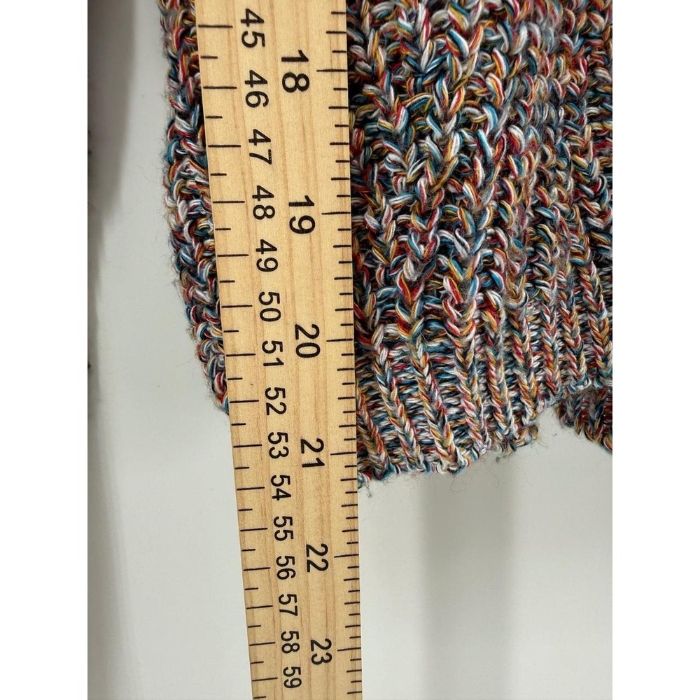 Express Womens XS Multi Color Space Dye Open Lattice Back Knit Sweater - Picture 6 of 8